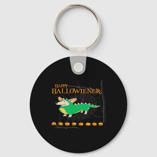 Halloween Happy Hallowiener Sleutelhanger (Voorkant)