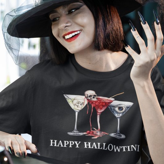 Halloween Happy Hallowtinti Cocktail Martini T-shirt