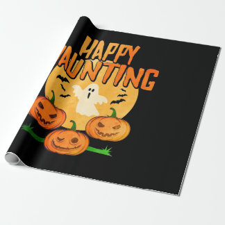 Halloween Happy Haunting Cadeaupapier