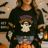 Halloween Happy Haunting Cool Ghost T-shirt
