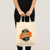 Halloween Happy Haunting met heks op de kamer Tote Bag (Voorkant (product))