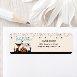 Halloween Happy Hour Pumpkin Cocktail Baby shower Etiket