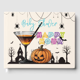 Halloween Happy Hour Pumpkin Cocktail Baby shower Gastenboek