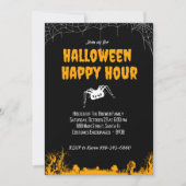 Halloween Happy Hour Uitnodiging -  (Voorkant)