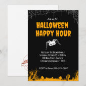 Halloween Happy Hour Uitnodiging -  (Voorkant / Achterkant)