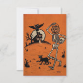  Halloween Happy Pumpkin die met kat loopt (Voorkant)