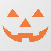 Halloween Happy Pumpkin Face Window Vinyl Decal (Vel)