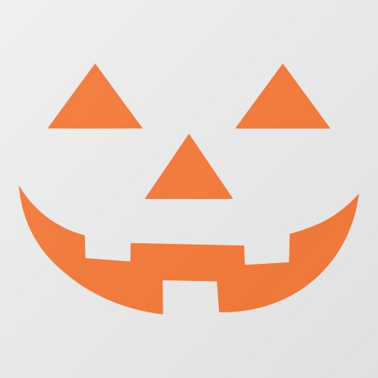 Halloween Happy Pumpkin Face Window Vinyl Decal (Vel)