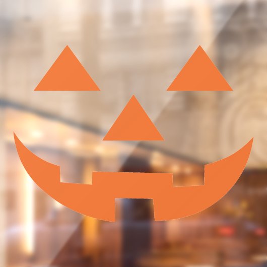 Halloween Happy Pumpkin Face Window Vinyl Decal (Vel 2)