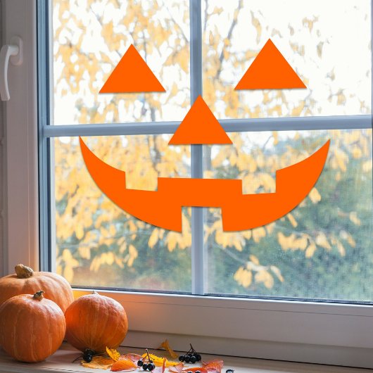 Halloween Happy Pumpkin Face Window Vinyl Decal