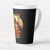 Halloween Happy Pumpkin Halloween Latte Mok (Rechterhoek)