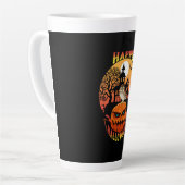 Halloween Happy Pumpkin Halloween Latte Mok (Linkerhoek)