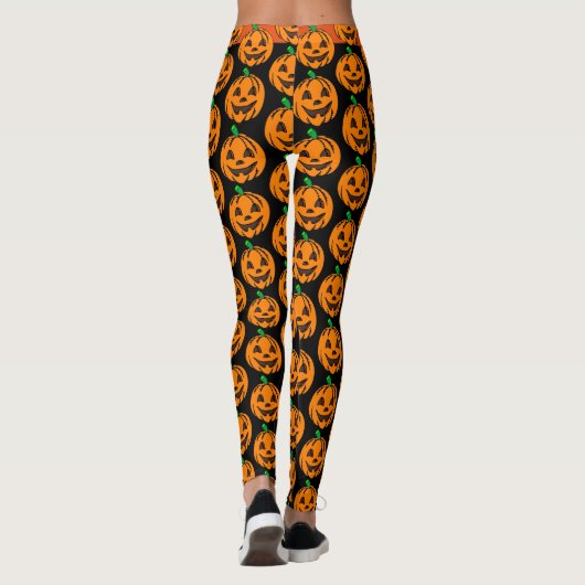 Halloween Happy Pumpkin Leggings Yogabroek (Achterkant)