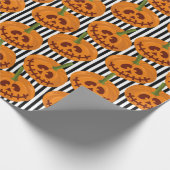 Halloween Happy Pumpkin Pattern Cadeaupapier (Hoek)