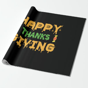 Halloween Happy Thanksgiving Birthday Cadeaupapier