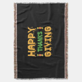 Halloween Happy Thanksgiving Birthday Deken (Voorkant Verticaal)