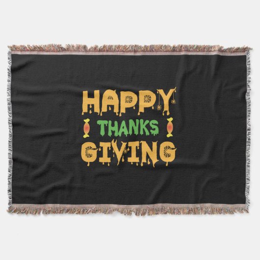 Halloween Happy Thanksgiving Birthday Deken (Voorkant)