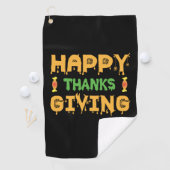 Halloween Happy Thanksgiving Birthday Golfhanddoek (Insitu)