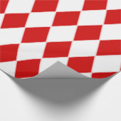 Halloween harlekijn rood witte nar cadeaupapier (Hoek)