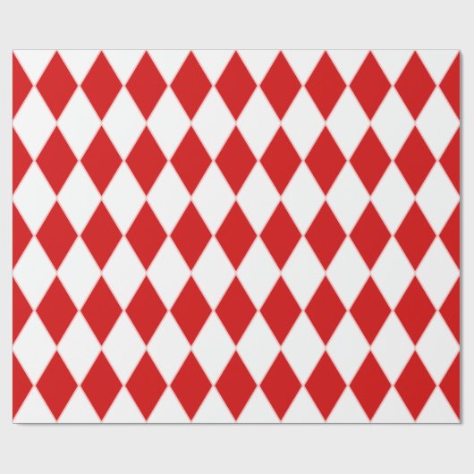 Halloween harlekijn rood witte nar cadeaupapier (Vlak)