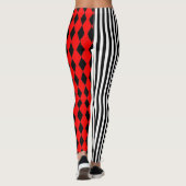 Halloween Harlequin and Stripes Leggings (Achterkant)