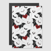 Halloween hart met zwarte vleermuisvleugels (Voorkant / Achterkant)