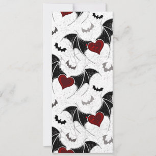 Halloween hart met zwarte vleermuisvleugels