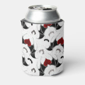 Halloween hart met zwarte vleermuisvleugels blikjeskoeler (Blikje Achterkant)