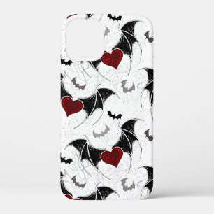 Halloween hart met zwarte vleermuisvleugels Case-Mate iPhone case