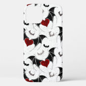 Halloween hart met zwarte vleermuisvleugels Case-Mate iPhone case (Achterkant)