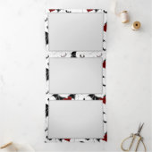 Halloween hart met zwarte vleermuisvleugels drieluik wenskaart (Binnen)