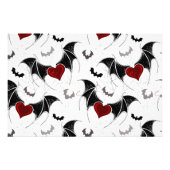 Halloween hart met zwarte vleermuisvleugels foto afdruk (Voorkant)