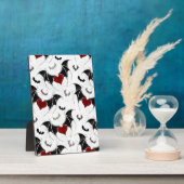 Halloween hart met zwarte vleermuisvleugels fotoplaat (Zijkant)