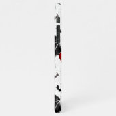 Halloween hart met zwarte vleermuisvleugels iPhone hoesje (Linkerkant)