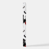 Halloween hart met zwarte vleermuisvleugels iPhone hoesje (Rechterkant)