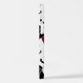 Halloween hart met zwarte vleermuisvleugels iPhone hoesje (Linkerkant)