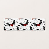 Halloween hart met zwarte vleermuisvleugels kaart (Buitenkant ongevouwen)