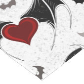 Halloween hart met zwarte vleermuisvleugels korte tafelloper (Hoek)