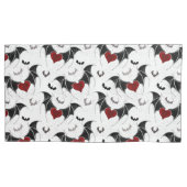 Halloween hart met zwarte vleermuisvleugels kussensloop (Voorkant-Links)