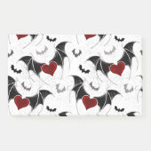 Halloween hart met zwarte vleermuisvleugels post-it® notes (Voorkant)