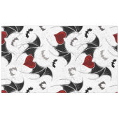 Halloween hart met zwarte vleermuisvleugels tafelkleed (Voorkant (Horizontaal))