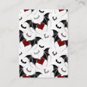 Halloween hart met zwarte vleermuisvleugels visitekaartje (Voorkant)