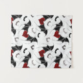 Halloween hart met zwarte vleermuisvleugels wandkleed (Voorkant (horizontaal))