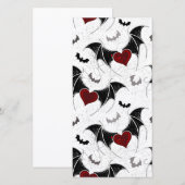 Halloween hart met zwarte vleugels (Voorkant / Achterkant)