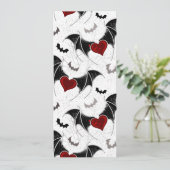 Halloween hart met zwarte vleugels (Staand voorkant)