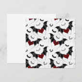 Halloween hart met zwarte vleugels (Voorkant / Achterkant)