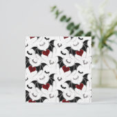 Halloween hart met zwarte vleugels (Staand voorkant)