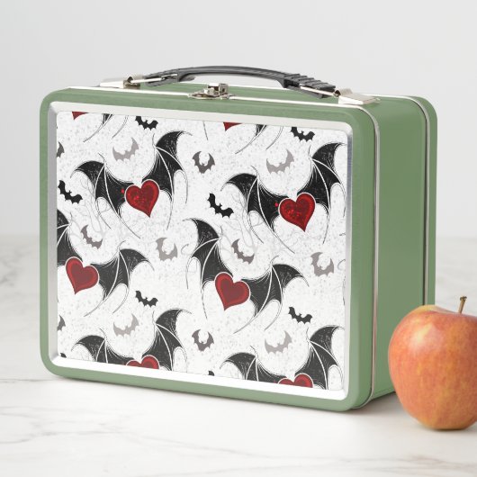 Halloween hart met zwarte vleugels (In situ)