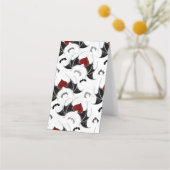 Halloween hart met zwarte vleugels afsprakenkaart (Achterkant)