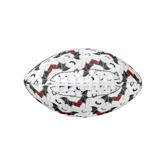 Halloween hart met zwarte vleugels american football (Voorkant)